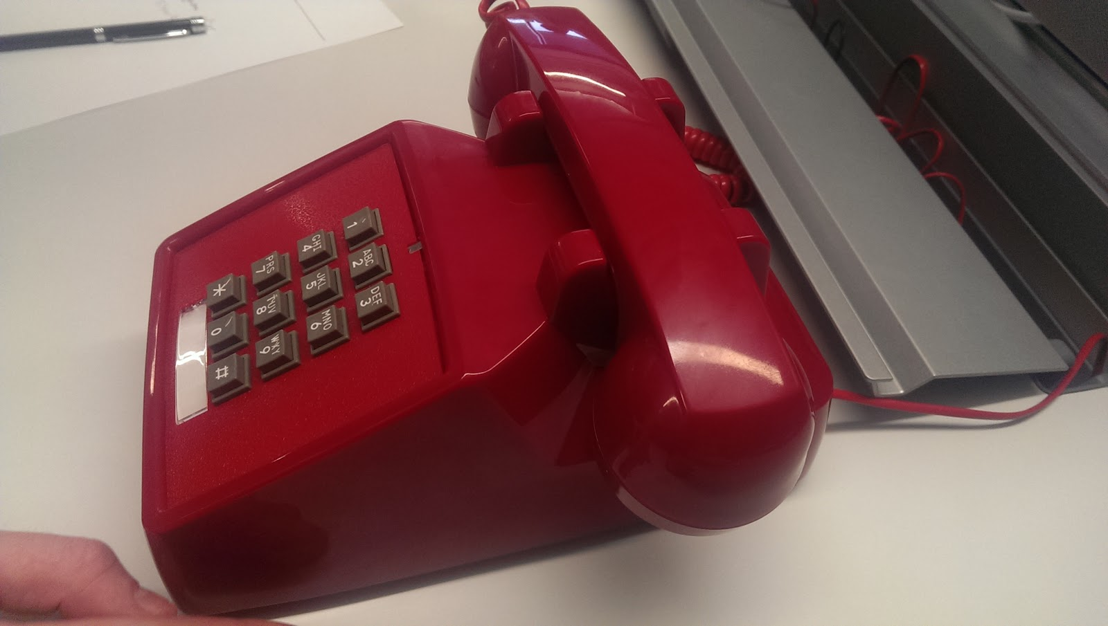 Picture of retro red phone